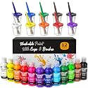 Nicpro 12 Colors Washable Finger Paint Set for Toddlers (2 oz), Kids Paint
