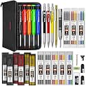 Nicpro 31 Pack Carpenter Pencil Set with Sharpener, Canvas Case
