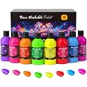 Nicpro 8 Colors Fluorescent Large Washable Paint Set for Kid (8.45 oz)