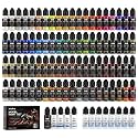 Nicpro 80 Colors Model Paint Set with 8 Thinners & 5 Specialty Bottles