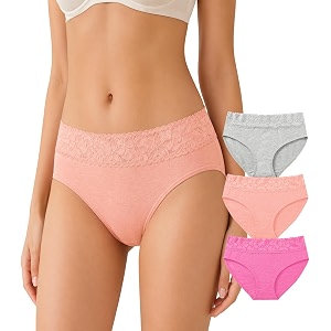 NICSY Womens Underwear Cotton Bikini Panties Lace