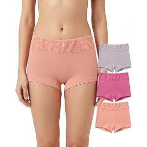 NICSY Womens Underwear Cotton Bikini Panties Lace