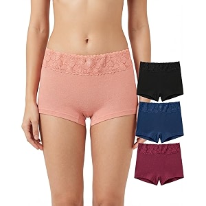 NICSY Womens Underwear Cotton Bikini Panties Lace