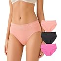 NICSY Womens Underwear Cotton Bikini Panties Lace