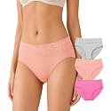 NICSY Womens Underwear Cotton Bikini Panties Lace