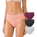 NICSY Womens Underwear Cotton Bikini Panties Lace