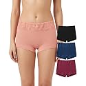NICSY Womens Underwear Cotton Bikini Panties Lace