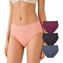 NICSY Womens Underwear Cotton Bikini Panties Lace