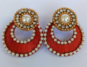 Nidhi World of Creation Silk Dori Acrylic Earring Set