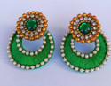 Nidhi World of Creation Silk Dori Acrylic Earring Set