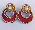 Nidhi World of Creation Silk Dori Acrylic Earring Set