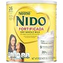 NIDO Fortificada Powdered Drink Mix - Dry Whole Milk Powder with Vitamins and Minerals Canister (Pack of 5)