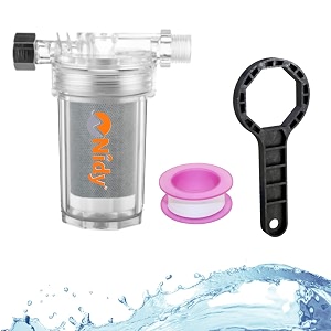 nidy whole house water filtration system reusable inline sediment water filter pre-filtration system for water purifiertapsfaucetshowerhead bpa freece-rohs approved removes 999 contaminants multi-layer activated carbon filter filtration accuracy 1 microns