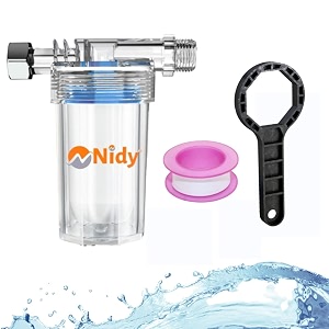 nidy whole house water filtration system reusable inline sediment water filter pre-filtration system for water purifiertapsfaucetshowerhead bpa freece-rohs approved removes 999 contaminants multi-layer ceramic filter filtration accuracy 03 microns