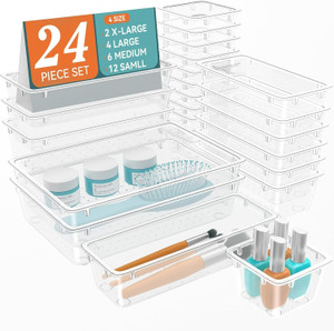 niebla 24 compartments plastic drawer organizers dressing table organizer  make up organizers