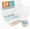 NIEBLA 24 Compartments Plastic Drawer organizers/ Dressing Table Organizer & Make up Organizers