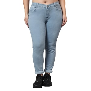 Nifty Womens Denim Stretchable Mid Rise Plus