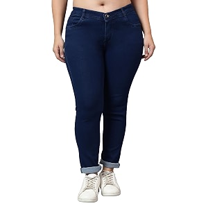 Nifty Womens Denim Stretchable Mid Rise Plus