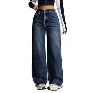 Nifty Womens Denim Stretchable High Waist Baggy