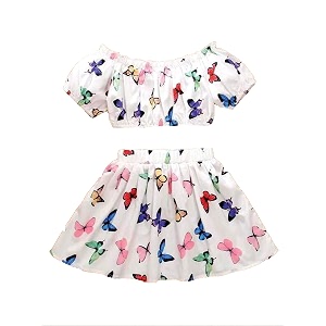 Rayon Cocktail Crop top and Skirt