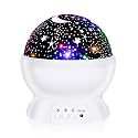 RICTLY Night Light for Kids, Kids Night Light Nebula 360 Degree Rotation - 4 LED Bulbs 12 Light Color Star Projector Changing with USB Cable, Romantic Gifts for Men Women Children