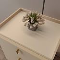 Night Stand Cover for Top - 12x24 Inch Waterproof Easy to Clean Can Conceal Flaws Protector The Table Top from Scratches Used for Dining (Beige+Light Gray 12x24)