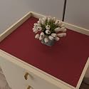 Night Stand Cover for Top - 12x24 Inch Waterproof Easy to Clean Can Conceal Flaws Protector The Table Top from Scratches Used for Dining (Black+Wine Red 12x24)