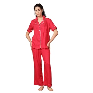 Night Suit for Womens Solid Night Dress