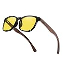 Night vision Polycarbonate sunglasses Men's and women's fashion Black Walnut Driving sunglasses/UV fishing eyes Wooden