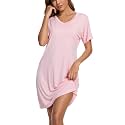 Nightgowns for Women Soft Cotton Sleep Shirts Short Sleeve Sleepwear