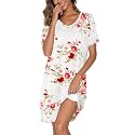 Nightgowns for Women Soft Cotton Sleep Shirts Short Sleeve Sleepwear