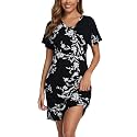 Nightgowns for Women Soft Cotton Sleep Shirts Short Sleeve Sleepwear