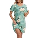 Nightgowns for Women Soft Cotton Sleep Shirts Short Sleeve Sleepwear