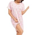 Nightgowns for Women Soft Cotton Sleep Shirts Short Sleeve Sleepwear
