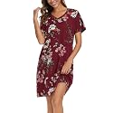 Nightgowns for Women Soft Cotton Sleep Shirts Short Sleeve Sleepwear