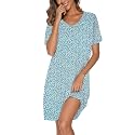 Nightgowns for Women Soft Cotton Sleep Shirts Short Sleeve Sleepwear