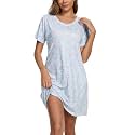 Nightgowns for Women Soft Cotton Sleep Shirts Short Sleeve Sleepwear