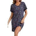 Nightgowns for Women Soft Cotton Sleep Shirts Short Sleeve Sleepwear