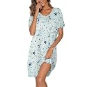 Nightgowns for Women Soft Cotton Sleep Shirts Short Sleeve Sleepwear