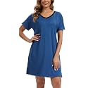 Nightgowns for Women Soft Cotton Sleep Shirts Short Sleeve Sleepwear