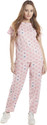 NIGHTVIEW Women Printed Pink Night Suit Set