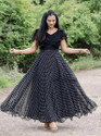 NIHANT ENTERPRISE Polka Print Stitched Lehenga 