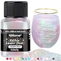 NiHome Edible Food-Grade Glimmer Powder Glitter Luster Dust Metallic Food Decorating Sprinkle Glimmery Dust for Drink Wine Beverage Cake Candy Dessert Bakery Restaurant Vegan (0.18oz/5g, Iridescent)