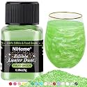 NiHome Edible Glitter Luster Dust for Drinks, Dessert, Vegan, Fruit Green