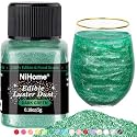 NiHome Edible Glitter Luster Dust for Drinks, Dessert, Vegan, Dark Green