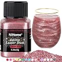 NiHome Edible Glitter Luster Dust for Drinks, Dessert, Vegan, Dark Red