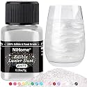 NiHome Edible Glitter Luster Dust, Vegan Shimmer for Drinks, Dessert, White