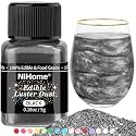 NiHome Edible Glitter Luster Dust, Vegan Shimmer for Drinks, Dessert, Black