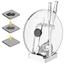 NiHome Pot Lid & Spoon Rest, Diatomite Tray Ladle Holder, Stove Top, White