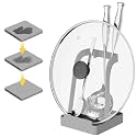 NiHome Pot Lid & Spoon Rest, Diatomite Tray Ladle Holder, Stove Top, Gray